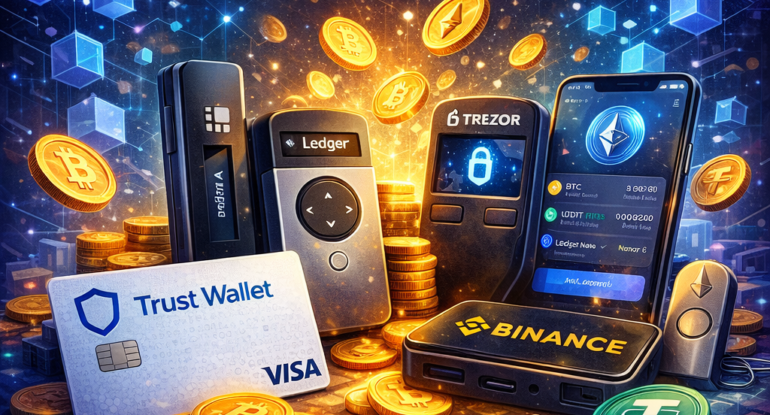 Картки та біржі для зберігання криптовалют