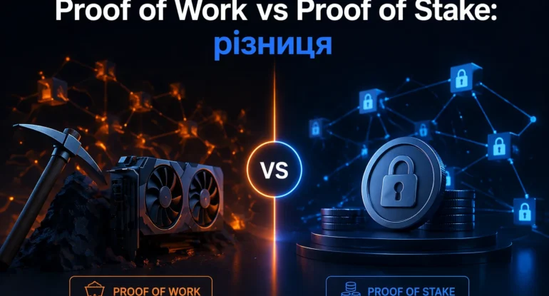 Різниця між Proof of Work та Proof of Stake