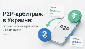 P2P-арбітражу в Україні з купівлею та продажем USDT, різницею курсів у гривні, смартфоном і криптовалютними монетами