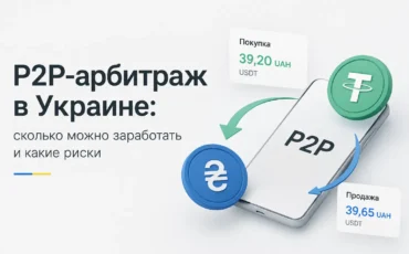 P2P-арбітражу в Україні з купівлею та продажем USDT, різницею курсів у гривні, смартфоном і криптовалютними монетами